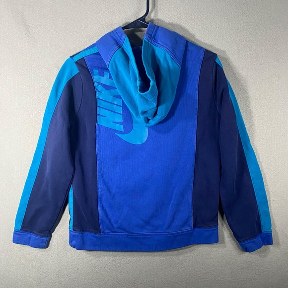 Nike Pullover Blue Hoodie Sweatshirt Center Swoosh Kids Youth Size Large *Read* - Picture 8 of 9